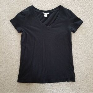 2 Forever 21 Short Sleeve V Neck Shirts (Black and Gray)